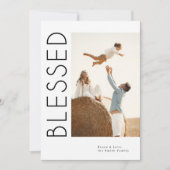 ミニマル賛美ス・メリー・クリスマス家族の写真 シーズンカード (正面)