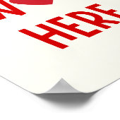 ミニマル赤いハートキッチン料理引用文 ポスター (角)