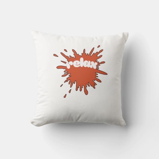 ミニマル赤いブラッシュストロリラックスーク"角枕 –  クッション (正面)