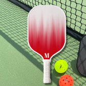 ミニマル赤と白スグラデーションモノグラム ピックルボールラケット