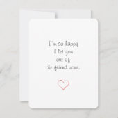 ミニマル赤と白リストバレンタインデーハート シーズンカード (正面)