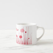 ミニマル赤と白リストポピーズメドウフローラ エスプレッソカップ (右)