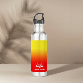 ミニマル赤イエローグラデーション要素ロゴ ウォーターボトル