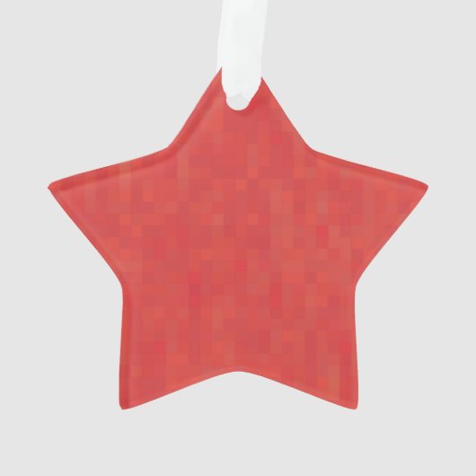 ミニマル赤エレガント可愛いモダン星クリスマス オーナメント (裏面)