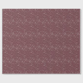 ミニマル赤スノーフレーク ラッピングペーパー (フラット)