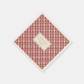 ミニマル赤二重中国の幸福結婚ズ スタンダードカクテルナプキン (角)