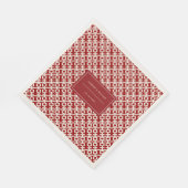 ミニマル赤二重中国の幸福結婚ズ スタンダードランチョンナプキン (角)