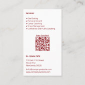 ミニマル赤白人選手コーチ会社 名刺 (裏面)