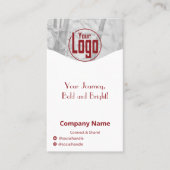 ミニマル赤白人選手コーチ会社 名刺 (正面)