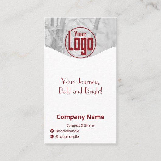 ミニマル赤白人選手コーチ会社 名刺 (正面)