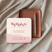 ミニマル赤面と開花はっきりしたスクリプトQRコードRSVP エンクロージャーカード