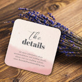 ミニマル赤面はっきりした開花スクリプトQRコー結婚ド エンクロージャーカード