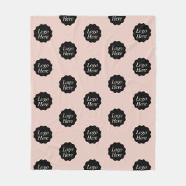 ミニマル赤面カラーカスタム会社ロゴ フリースブランケット