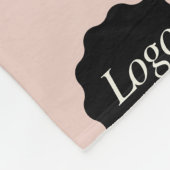 ミニマル赤面カラーカスタム会社ロゴ フリースブランケット (角)