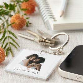 ミニマル赤面ハート – 十分 –  キーホルダー