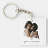 ミニマル赤面ハート – 十分 –  キーホルダー (正面)