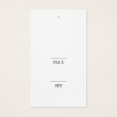 ミニマル赤面ピンクぶら下がったファッションズ価格ラベル (裏面)