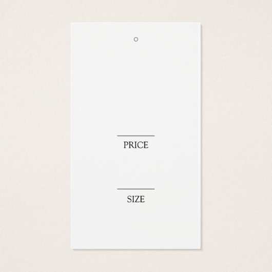 ミニマル赤面ピンクぶら下がったファッションズ価格ラベル (裏面)
