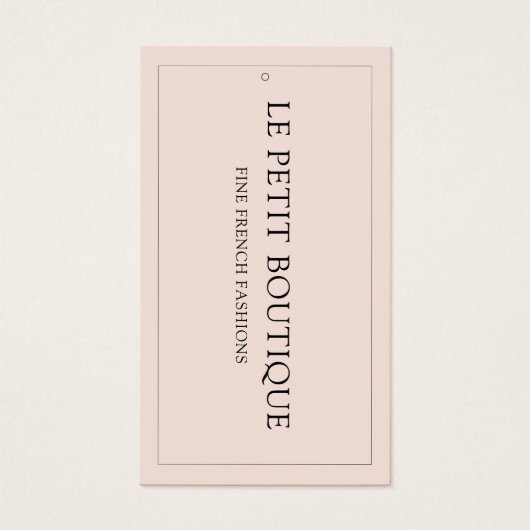 ミニマル赤面ピンクぶら下がったファッションズ価格ラベル (正面)