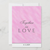 ミニマル赤面ピンクウォーターカラーグレーモノグラム 招待状 (裏面)