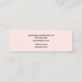 ミニマル赤面ピンクジュエリーイヤリング表示 スキニー名刺 (裏面)