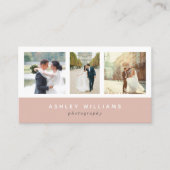 ミニマル赤面ピンクフォトコラージュ写真家 名刺 (正面)