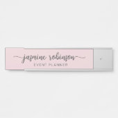 ミニマル赤面ピンクプロフェッショナルモノグラム署名 サインプレート (正面)