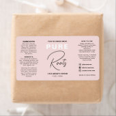 ミニマル赤面ピンクヘア油ドロッパーボトル ラベル (インサイチュ)