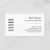 ミニマル赤面ピンクモダンエンパイアフォント 名刺 (裏面)