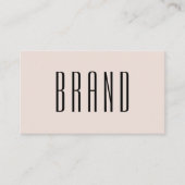 ミニマル赤面ピンクモダンエンパイアフォント 名刺 (正面)