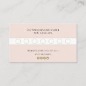 ミニマル赤面ピンクロイヤリティカード ロイヤリティカード (裏面)