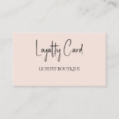 ミニマル赤面ピンクロイヤリティカード ロイヤリティカード (正面)