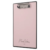 ミニマル赤面ピンク手書き名前をカスタムする クリップボード (左)