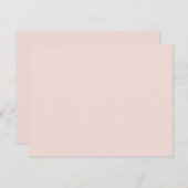 ミニマル赤面ピンク無地のプレインエレガントシック ノートカード (正面/裏面)