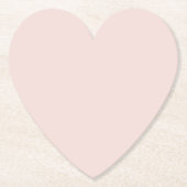 ミニマル赤面ピンク無地のプレインエレガントシック ペーパーコースター (正面)