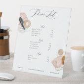 ミニマル赤面ピンク美しいサロン価格表 台座サイン (インサイチュ)