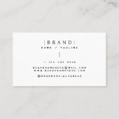 ミニマル赤面ピンク追加ブランド名 名刺 (裏面)