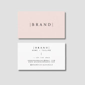 ミニマル赤面ピンク追加ブランド名 名刺