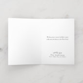 ミニマル赤面ピンク&金ゴールドメリークリスマス 箔グリーティングカード (内側レイダウン)