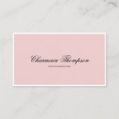 ミニマル赤面ピンクQRコード 名刺 (裏面)