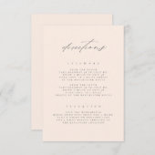 ミニマル赤面ファインアートフローラ結婚の方向 エンクロージャーカード (正面/裏面)