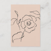 ミニマル赤面ファインアート結婚フローラ詳細 エンクロージャーカード (裏面)