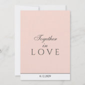 ミニマル赤面ホワイトモノグラム 招待状 (裏面)