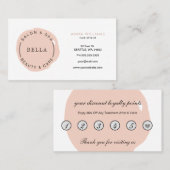 ミニマル赤面モダンサロン及びスパロイヤリティカード 名刺 (正面/裏面)