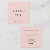 ミニマル赤面小規模企業サンキューカード ノートカード (正面/裏面)