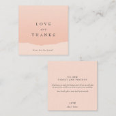 ミニマル赤面結婚サンキューカード ノートカード (正面/裏面)