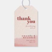 ミニマル赤面開花スはっきりしたクリッ結婚トありがとう ギフトタグ (裏面)