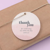 ミニマル赤面開花スはっきりしたクリッ結婚トありがとう フェイバータグ