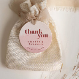 ミニマル赤面開花スはっきりしたクリッ結婚トありがとう フェイバータグ