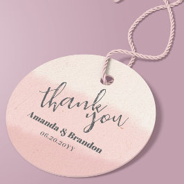 ミニマル赤面開花スはっきりしたクリッ結婚トありがとう フェイバータグ